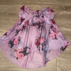 Floral Pink Sheer Top